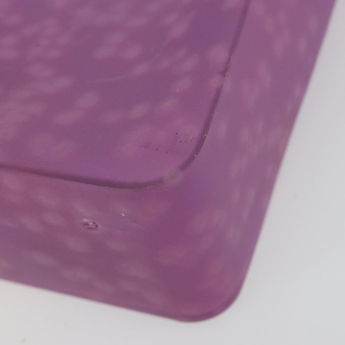 CHANEL Tote Bag Rubber Purple CC Auth 183664