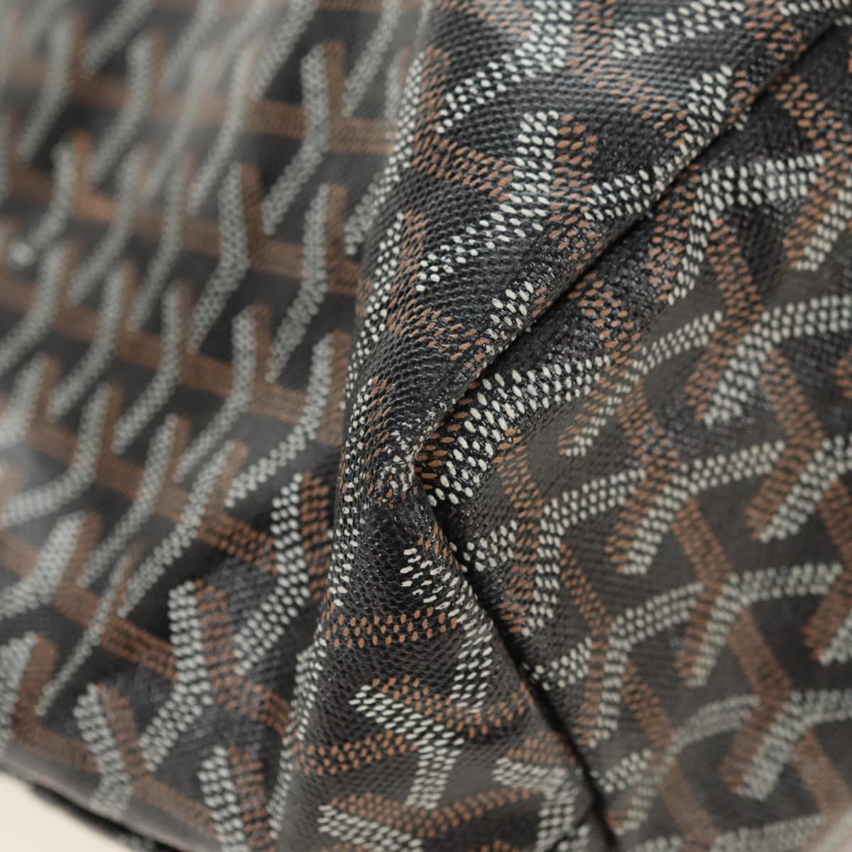 GOYARD Saint Louis PM Tote Bag PVC Black Auth 183670SAM