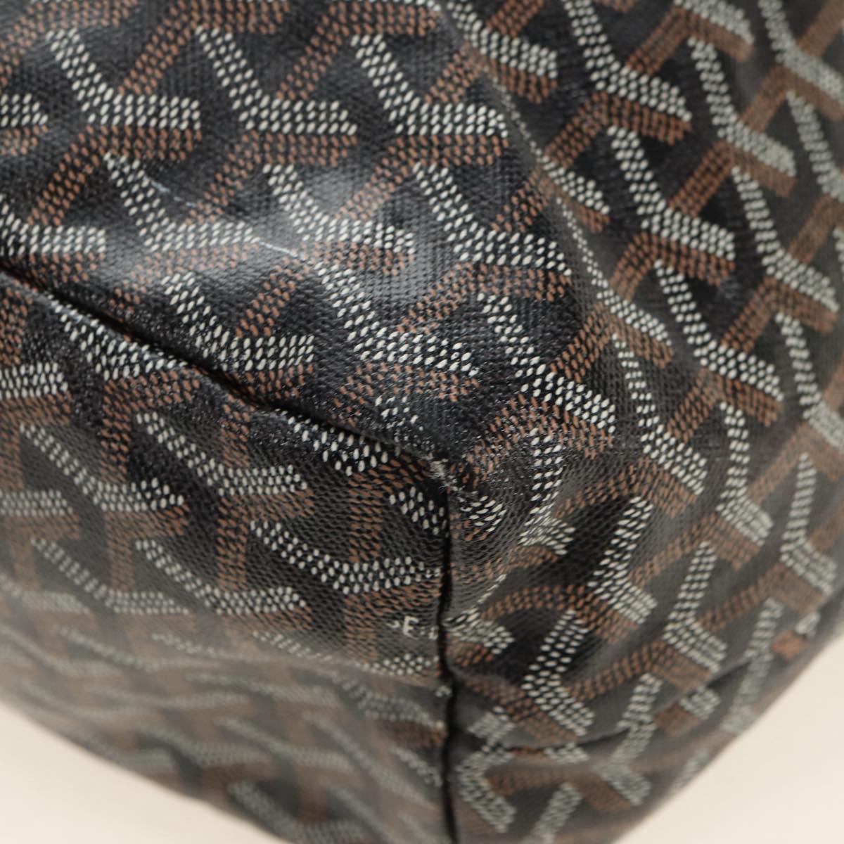 GOYARD Saint Louis PM Tote Bag PVC Black Auth 183670SAM