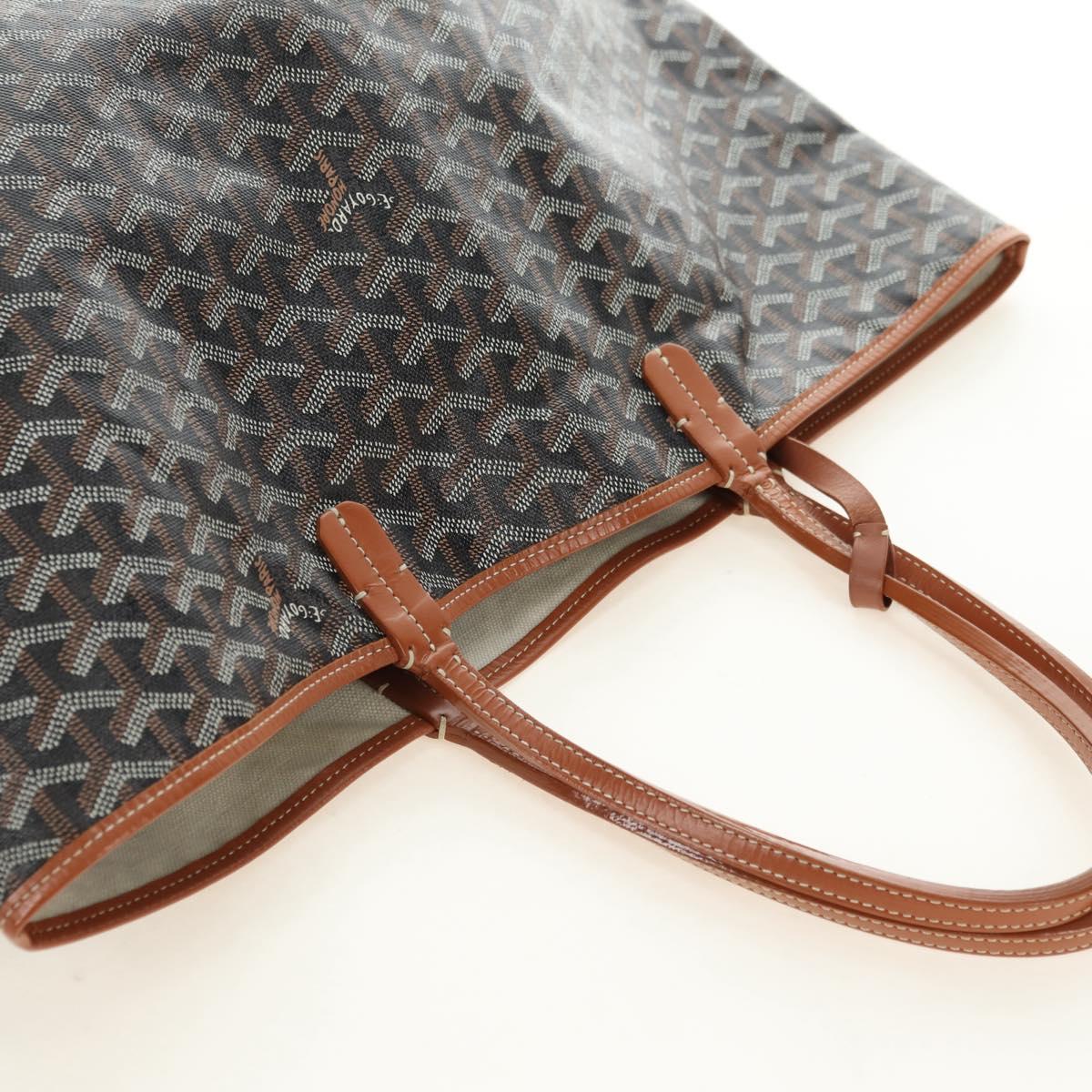 GOYARD Saint Louis PM Tote Bag PVC Black Auth 183670SAM