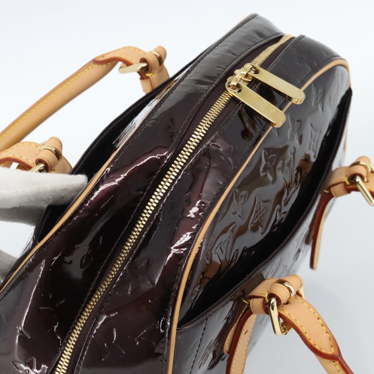 LOUIS VUITTON Monogram Vernis Summit Drive Hand Bag Amarante M93516 Auth 183679V