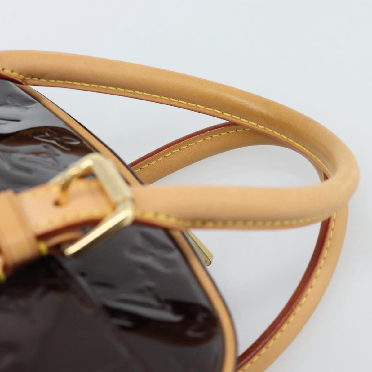 LOUIS VUITTON Monogram Vernis Summit Drive Hand Bag Amarante M93516 Auth 183679V