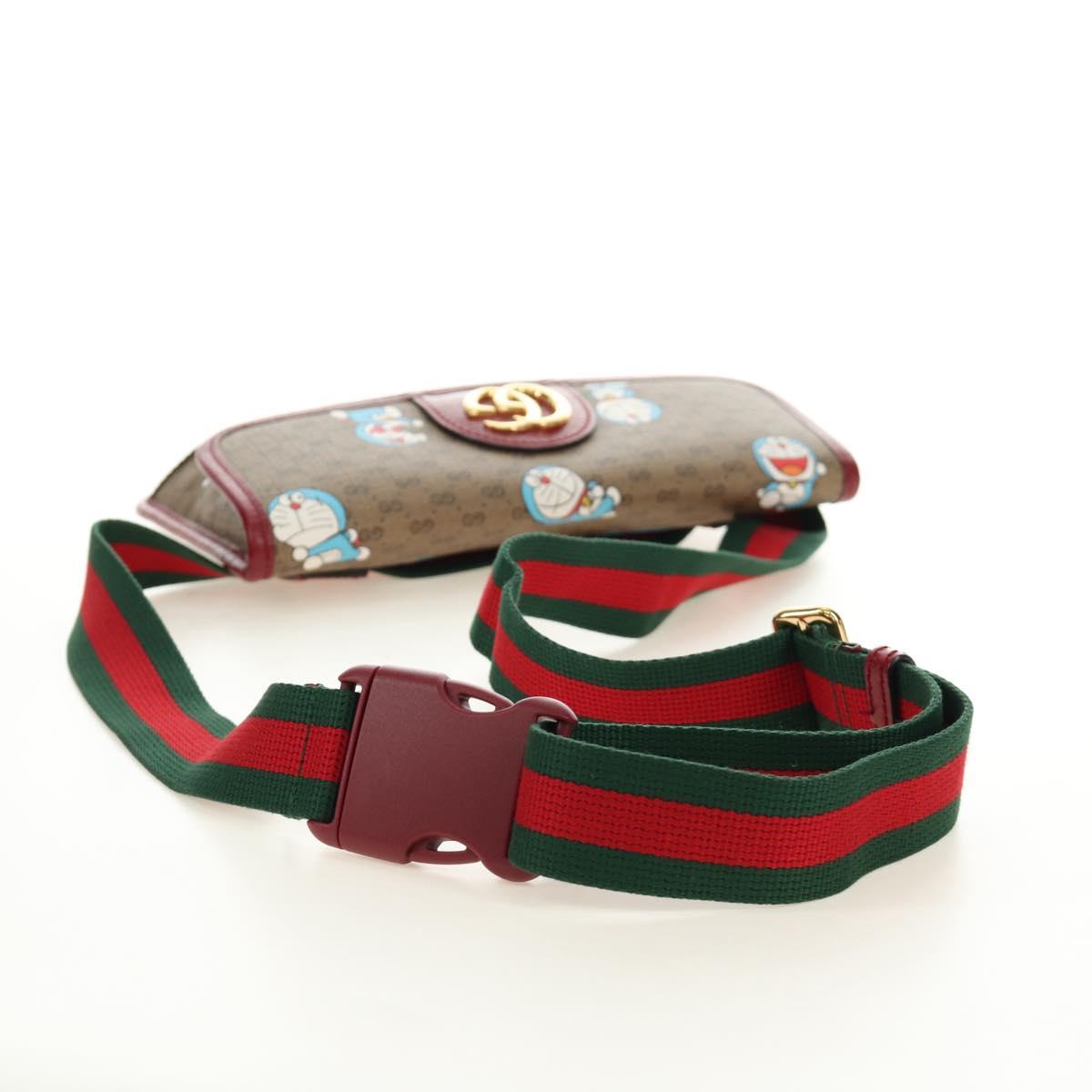 GUCCI Micro GG Supreme Doraemon x Fujiko-Pro Waist PVC Beige 647817 Auth 183687M