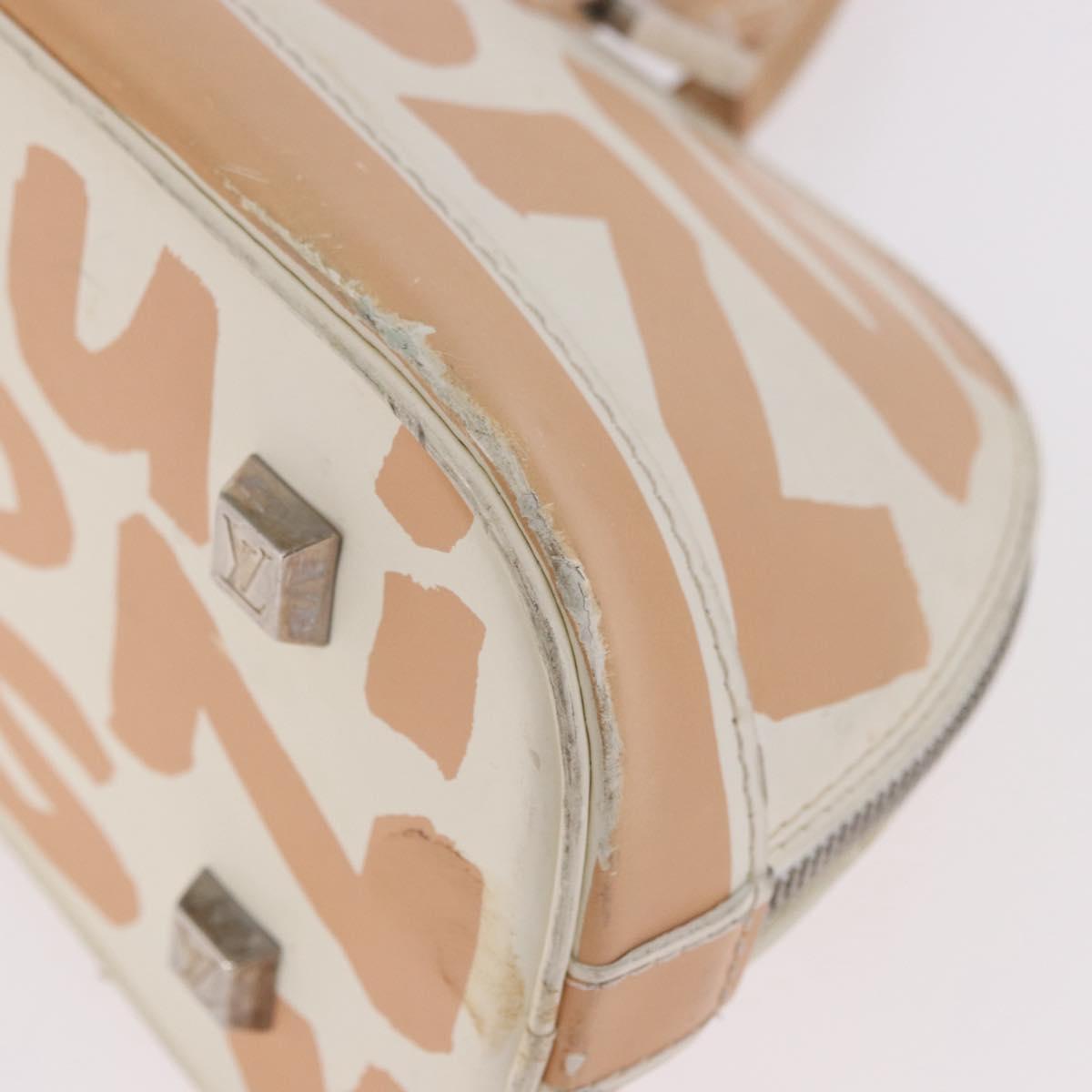 LOUIS VUITTON Graffiti Armahorizontal Hand Bag White Orange M92176 Auth 183696A