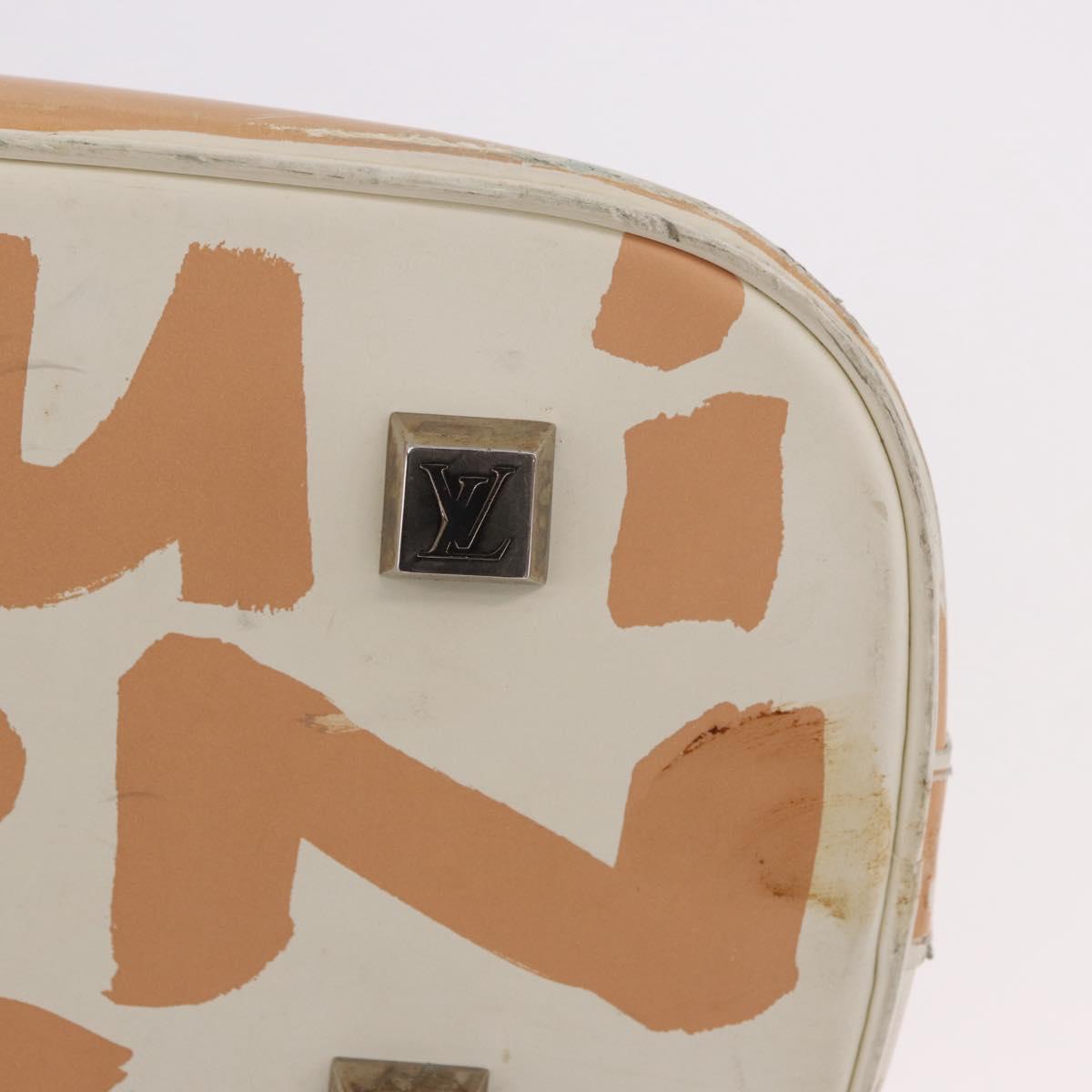 LOUIS VUITTON Graffiti Armahorizontal Hand Bag White Orange M92176 Auth 183696A