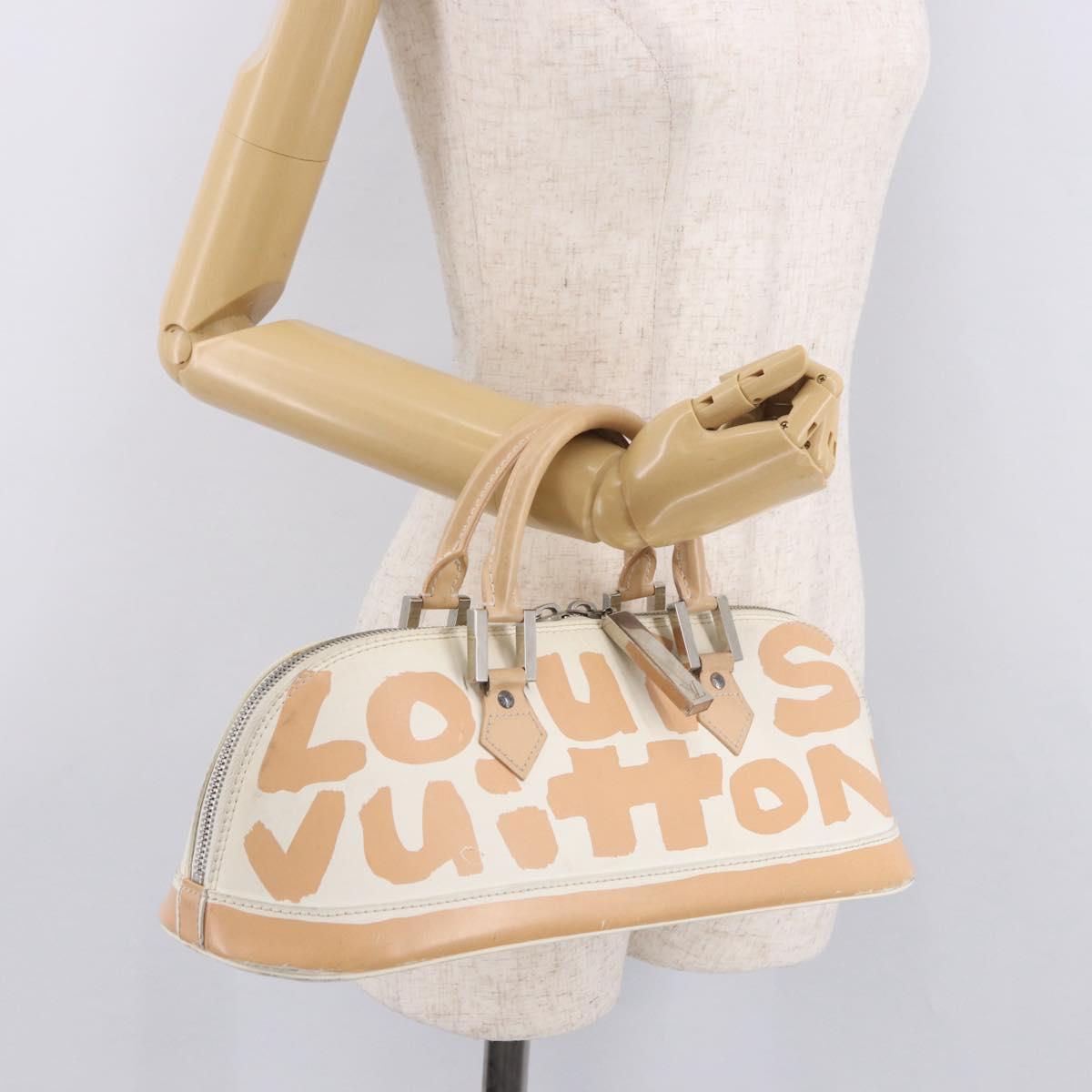 LOUIS VUITTON Graffiti Armahorizontal Hand Bag White Orange M92176 Auth 183696A