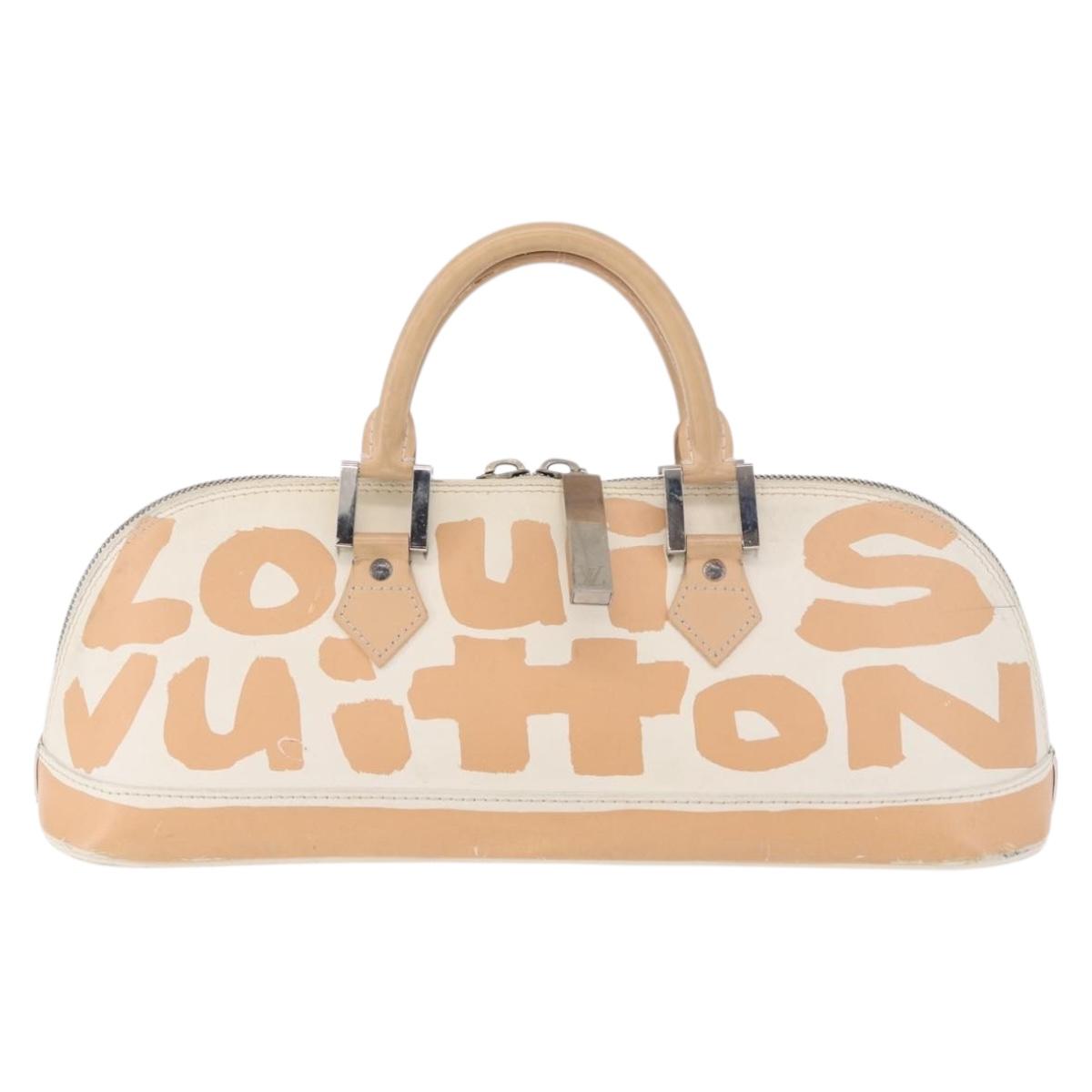 LOUIS VUITTON Graffiti Armahorizontal Hand Bag White Orange M92176 Auth 183696A