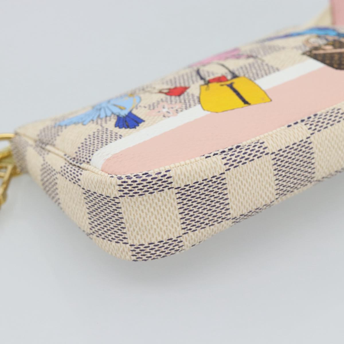 LOUIS VUITTON Damier Azur Mini Pochette Accessoires Pouch N64451 Auth 183738SM