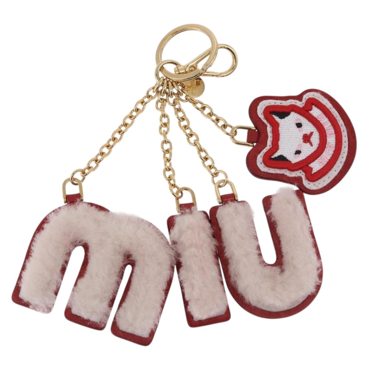 Miu Miu Bag Charm Fur Pink Auth 183743M