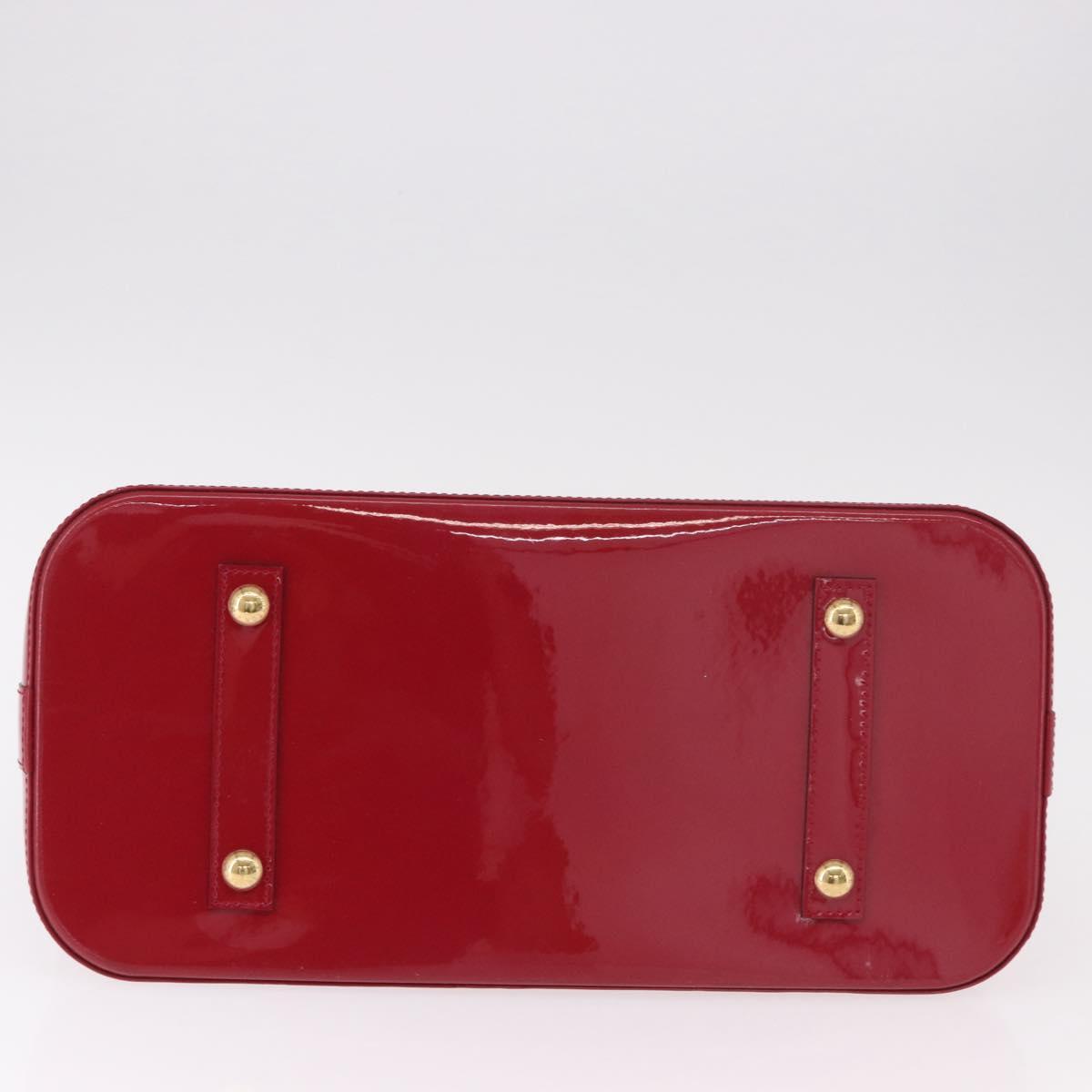 LOUIS VUITTON Vernis Alma GM Hand Bag Rouge Grunadine M91692 LV Auth 183772A
