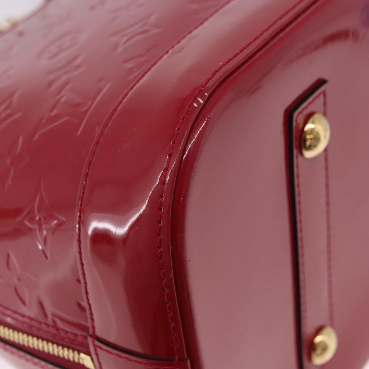 LOUIS VUITTON Vernis Alma GM Hand Bag Rouge Grunadine M91692 LV Auth 183772A