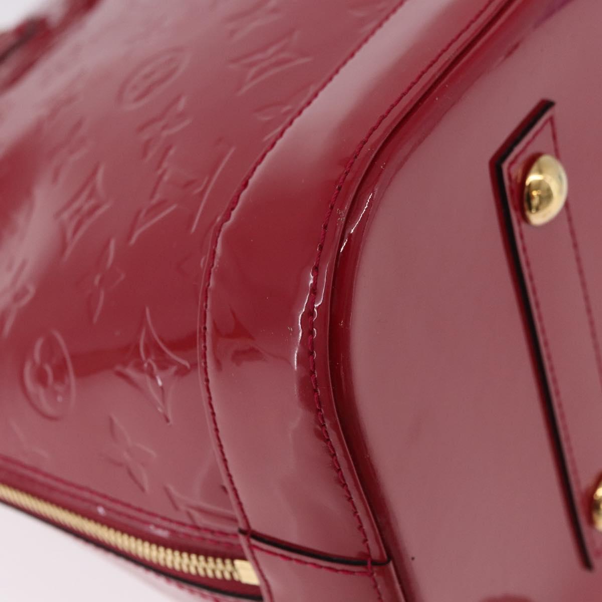 LOUIS VUITTON Vernis Alma GM Hand Bag Rouge Grunadine M91692 LV Auth 183772A