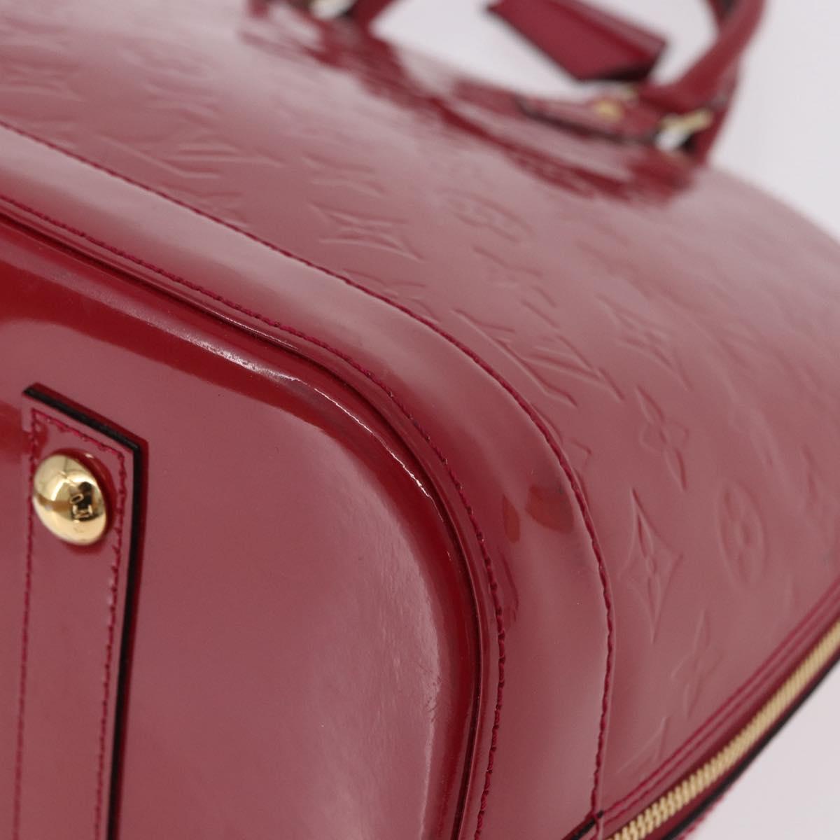 LOUIS VUITTON Vernis Alma GM Hand Bag Rouge Grunadine M91692 LV Auth 183772A