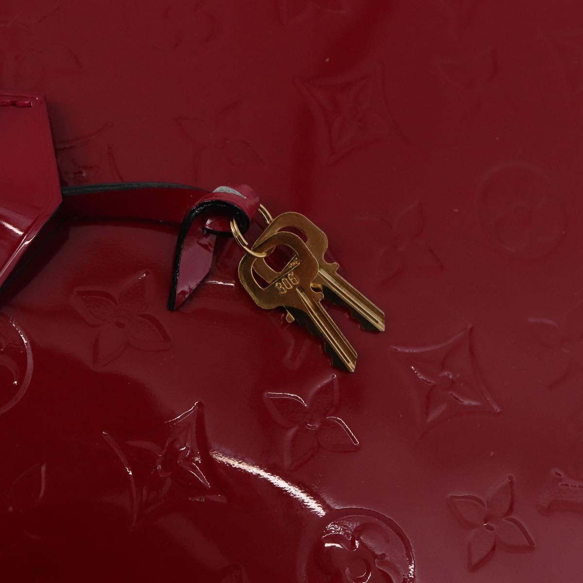 LOUIS VUITTON Vernis Alma GM Hand Bag Rouge Grunadine M91692 LV Auth 183772A