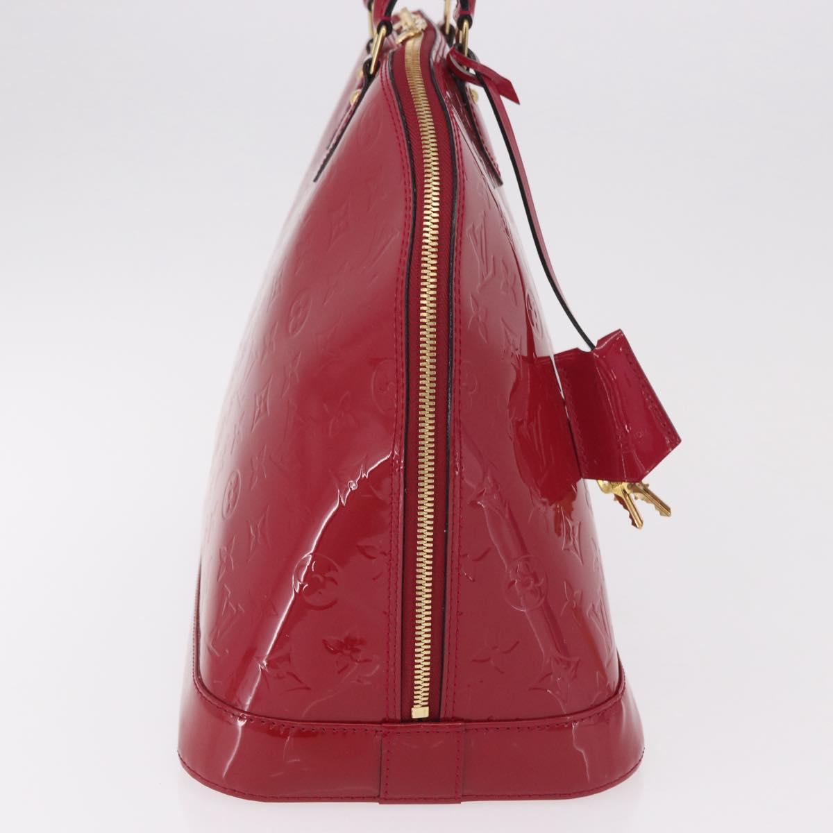 LOUIS VUITTON Vernis Alma GM Hand Bag Rouge Grunadine M91692 LV Auth 183772A