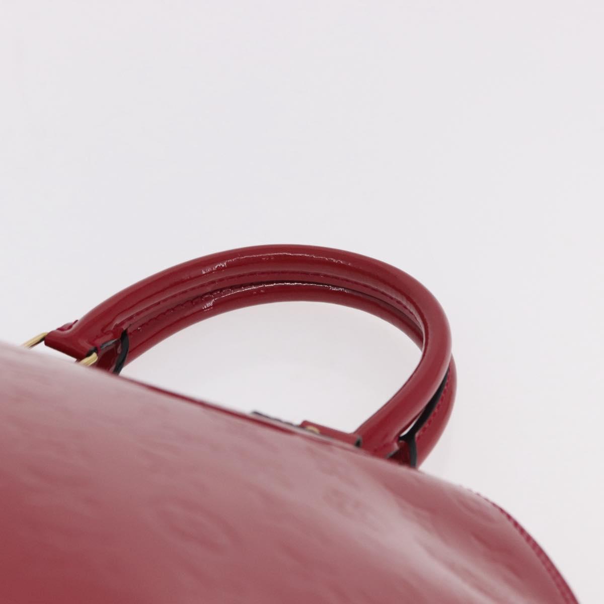 LOUIS VUITTON Vernis Alma GM Hand Bag Rouge Grunadine M91692 LV Auth 183772A