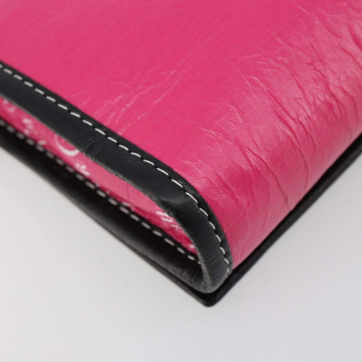 BALENCIAGA Chain Shoulder Bag Leather Pink Silver 197938 Auth 183779V