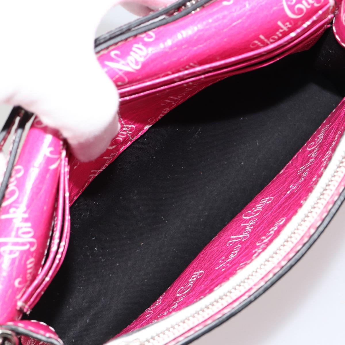 BALENCIAGA Chain Shoulder Bag Leather Pink Silver 197938 Auth 183779V