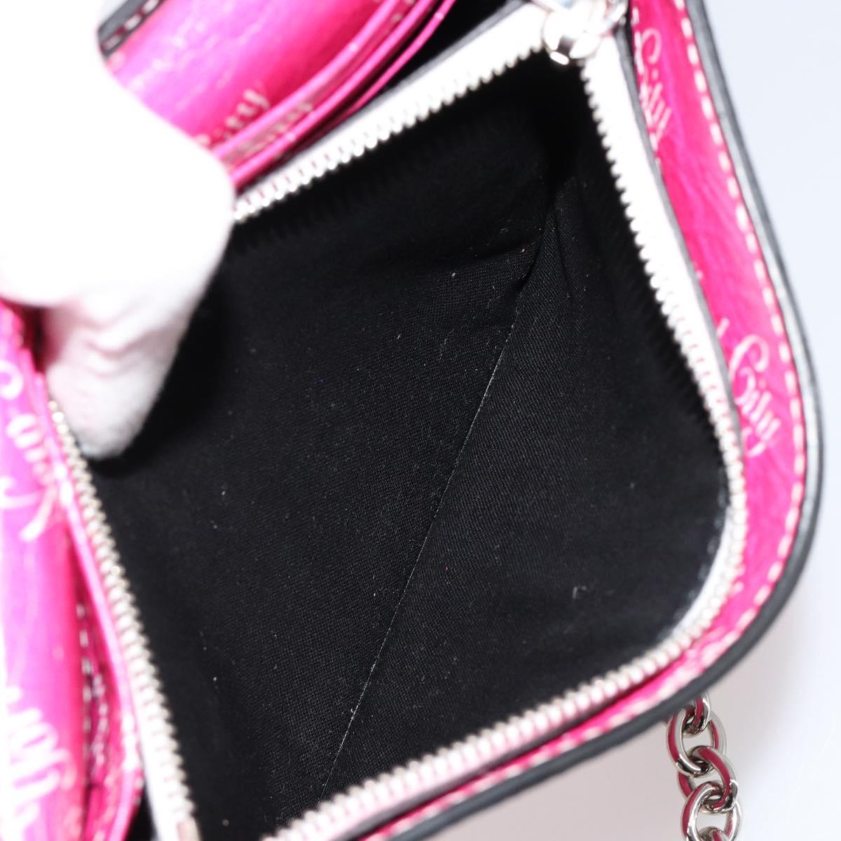 BALENCIAGA Chain Shoulder Bag Leather Pink Silver 197938 Auth 183779V