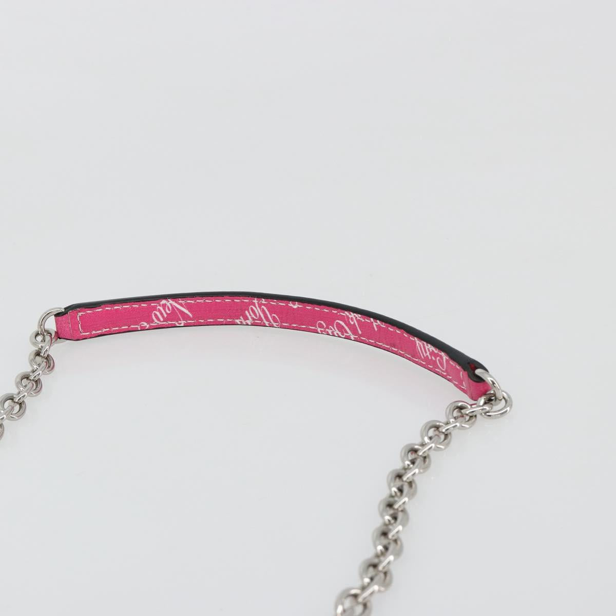 BALENCIAGA Chain Shoulder Bag Leather Pink Silver 197938 Auth 183779V