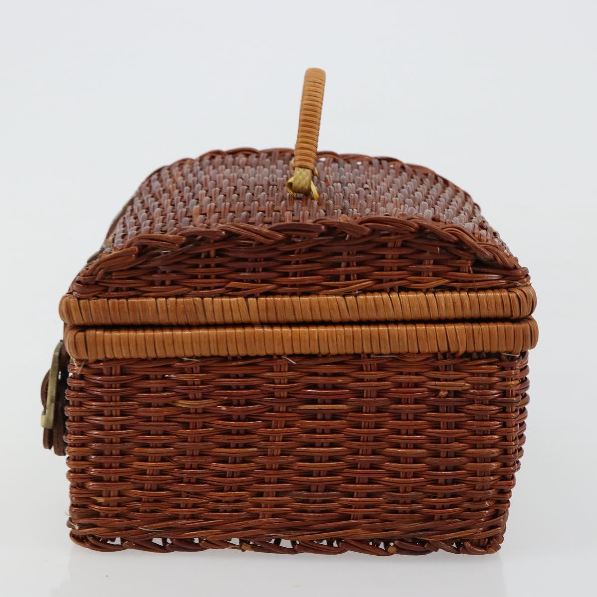 GIVENCHY Hand Bag Rattan Brown Auth 183783A