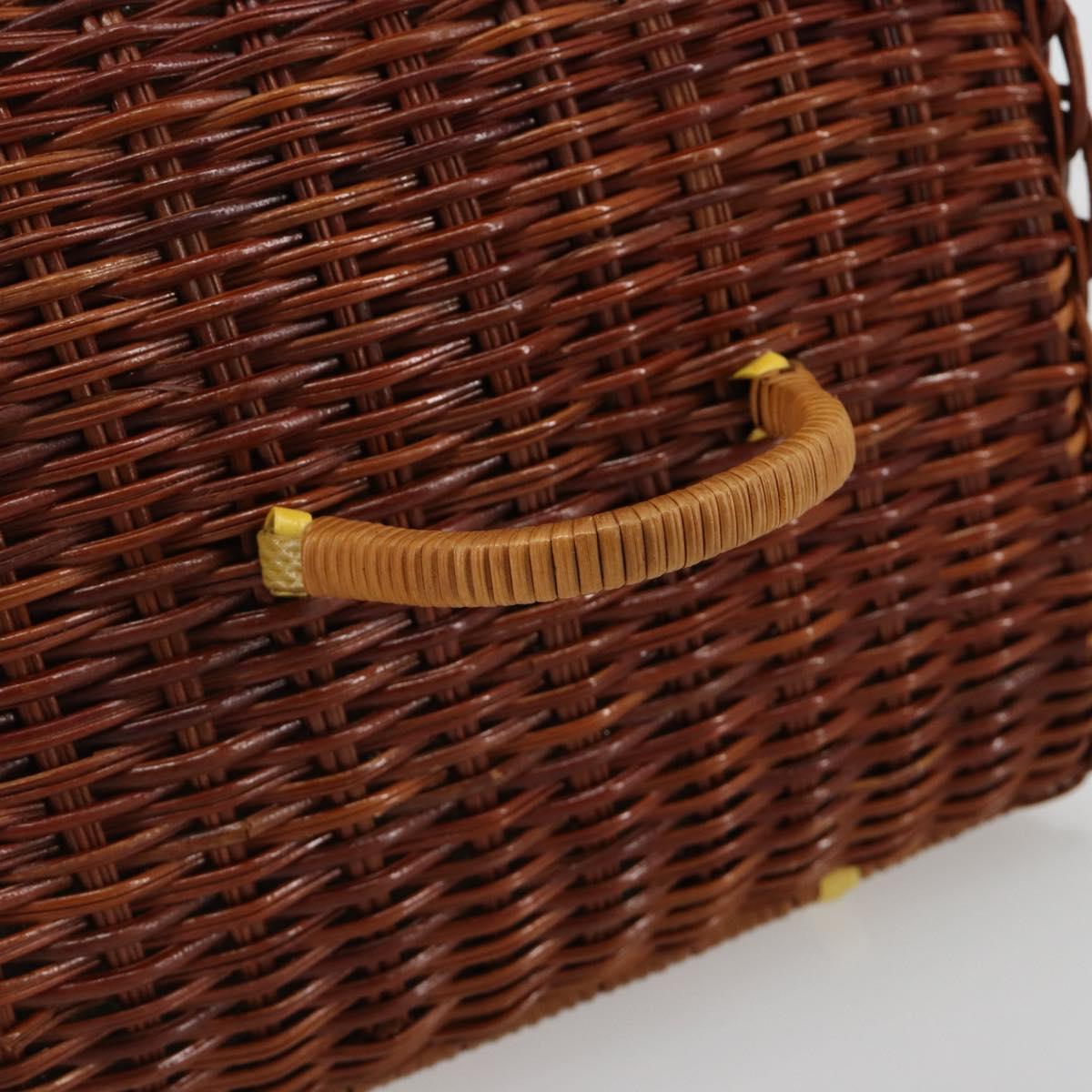 GIVENCHY Hand Bag Rattan Brown Auth 183783A