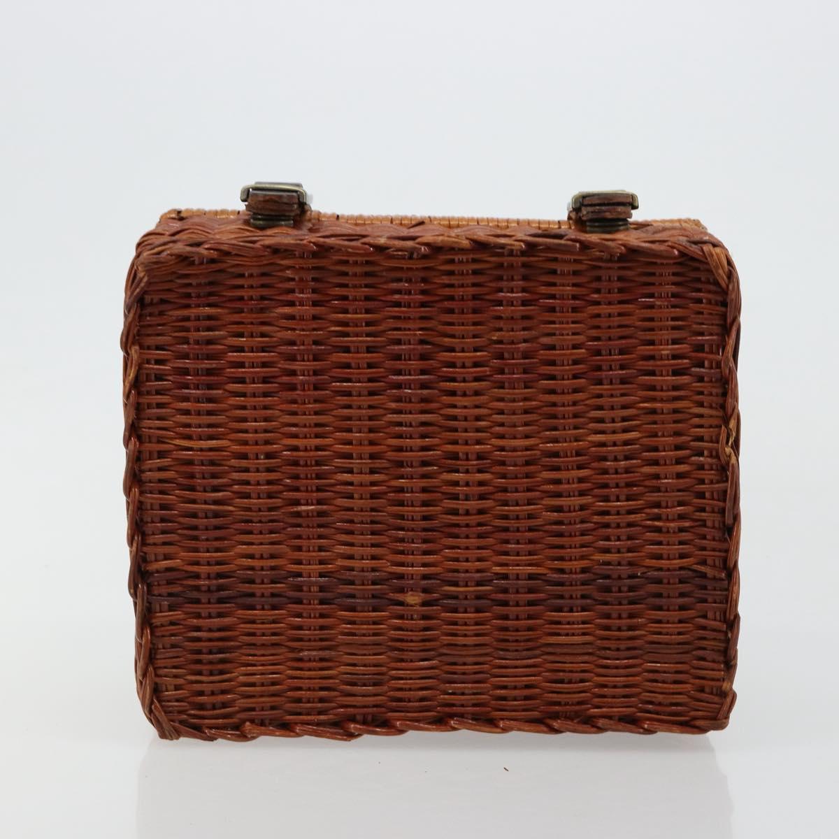 GIVENCHY Hand Bag Rattan Brown Auth 183783A