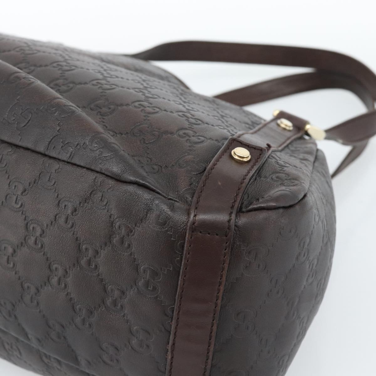 GUCCI GG Canvas Guccissima Abbey Tote Bag Leather Brown Gold 239735 Auth 183789