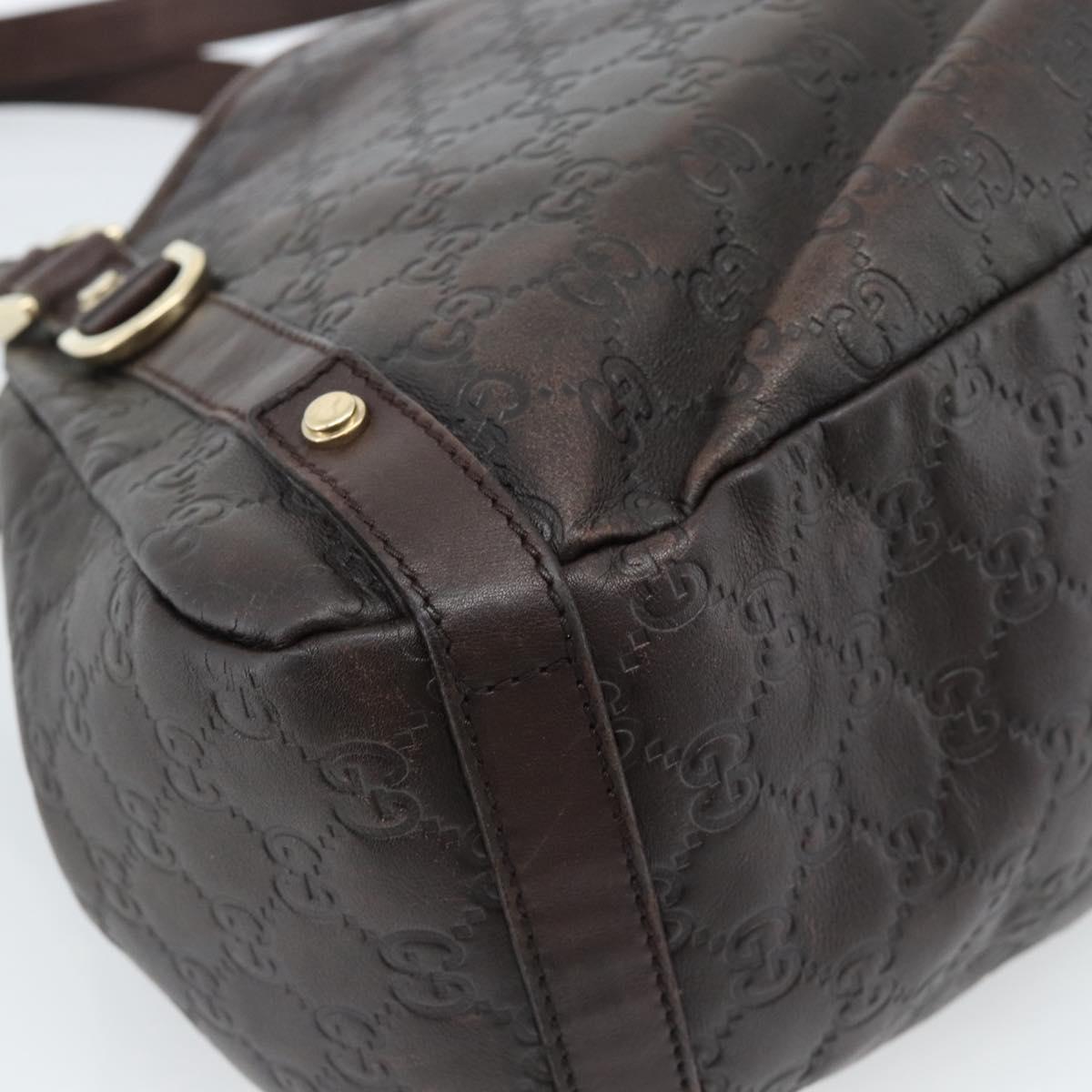 GUCCI GG Canvas Guccissima Abbey Tote Bag Leather Brown Gold 239735 Auth 183789