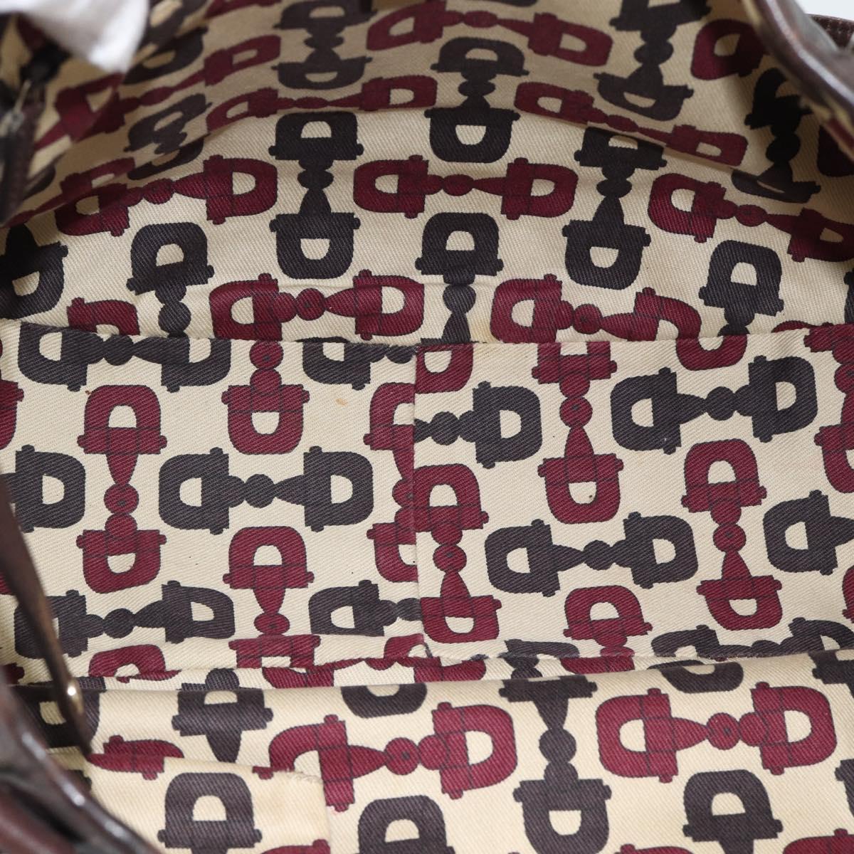 GUCCI GG Canvas Guccissima Abbey Tote Bag Leather Brown Gold 239735 Auth 183789