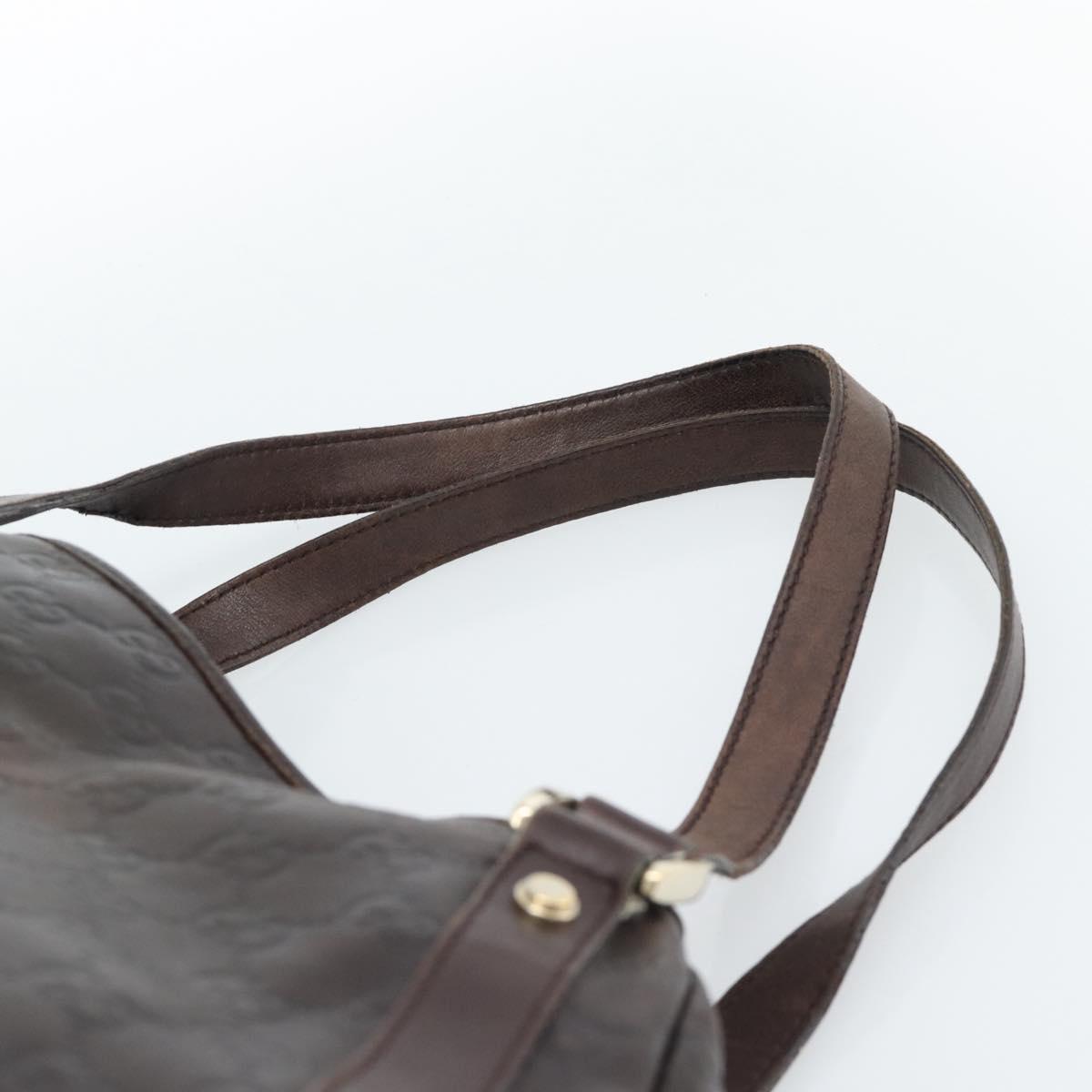 GUCCI GG Canvas Guccissima Abbey Tote Bag Leather Brown Gold 239735 Auth 183789