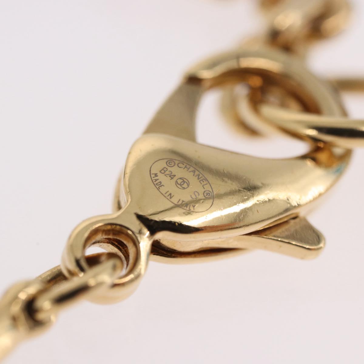 CHANEL Necklace metal Gold Tone CC Auth 183799SAM