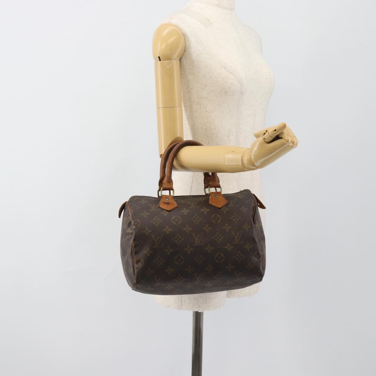 LOUIS VUITTON Monogram Speedy 25 Hand Bag M41528 LV Auth 183824