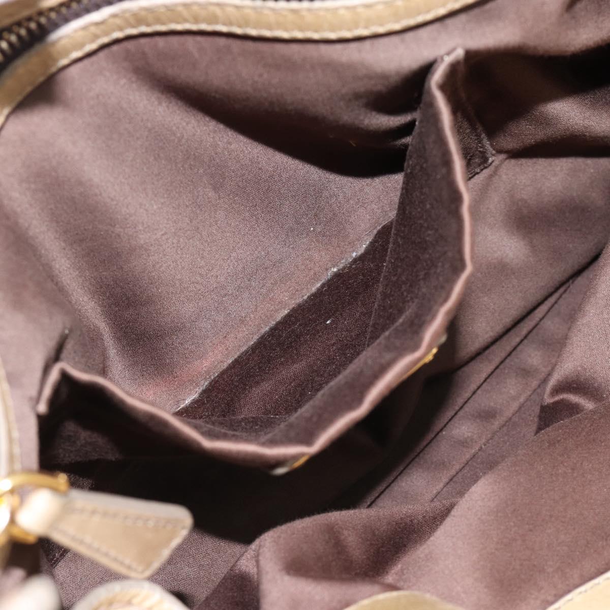 Miu Miu Tote Bag Leather Green Gold Auth 183837SAM