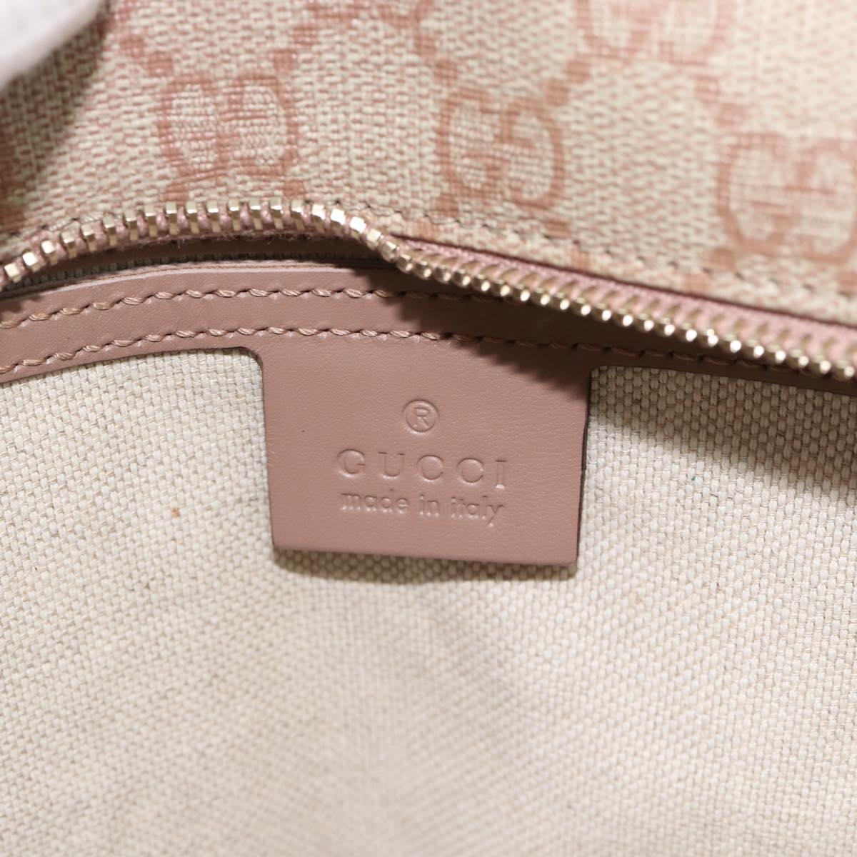 GUCCI GG Supreme Tote Bag PVC Beige Gold 211138 Auth 183842A