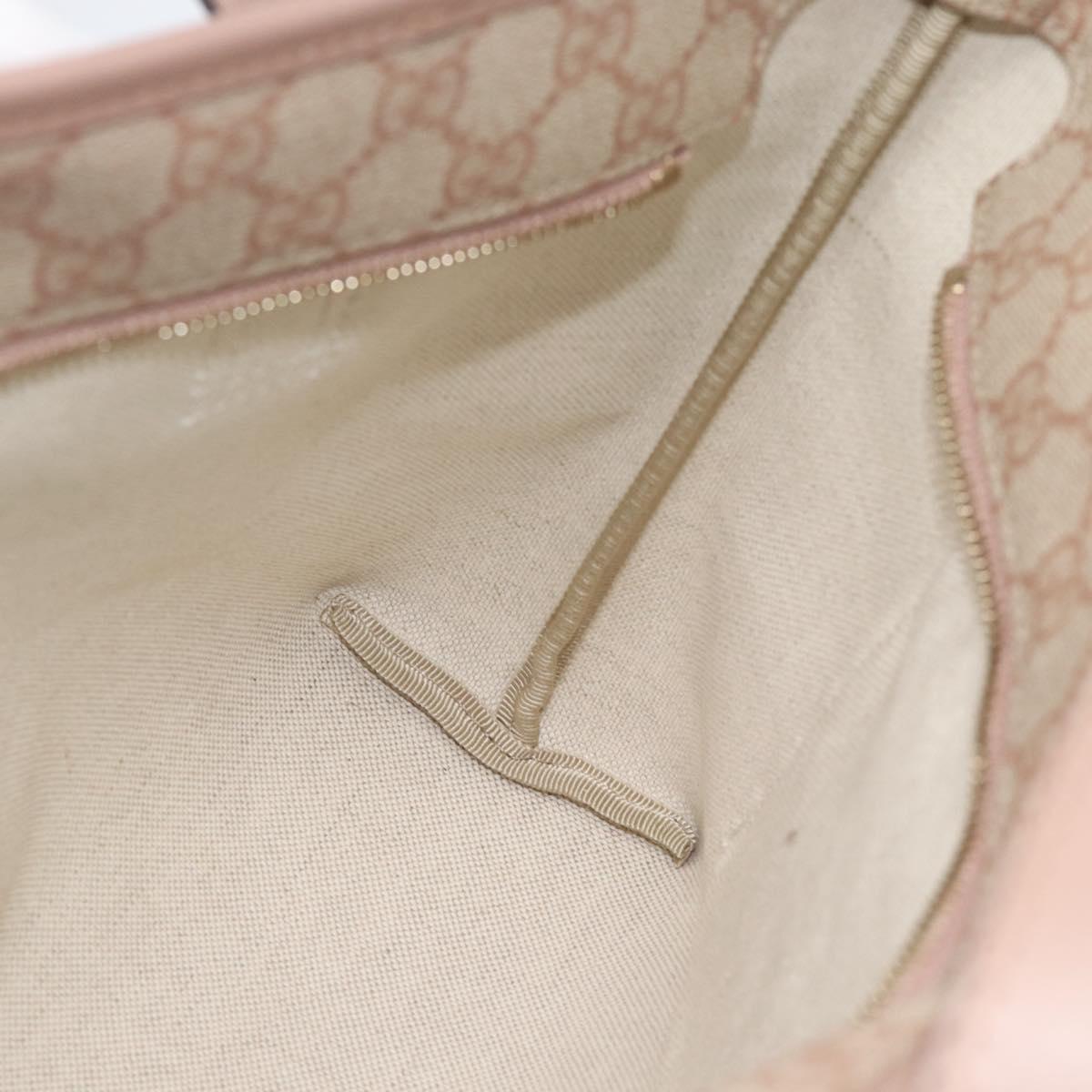GUCCI GG Supreme Tote Bag PVC Beige Gold 211138 Auth 183842A