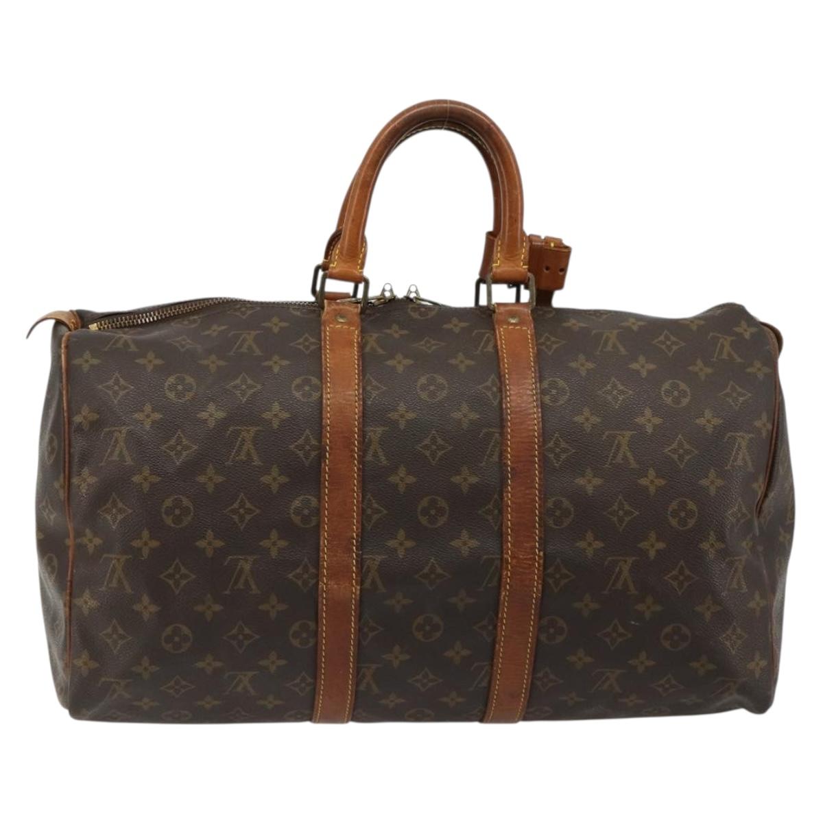 LOUIS VUITTON Monogram Keepall 50 Boston Bag M41426 LV Auth 183845
