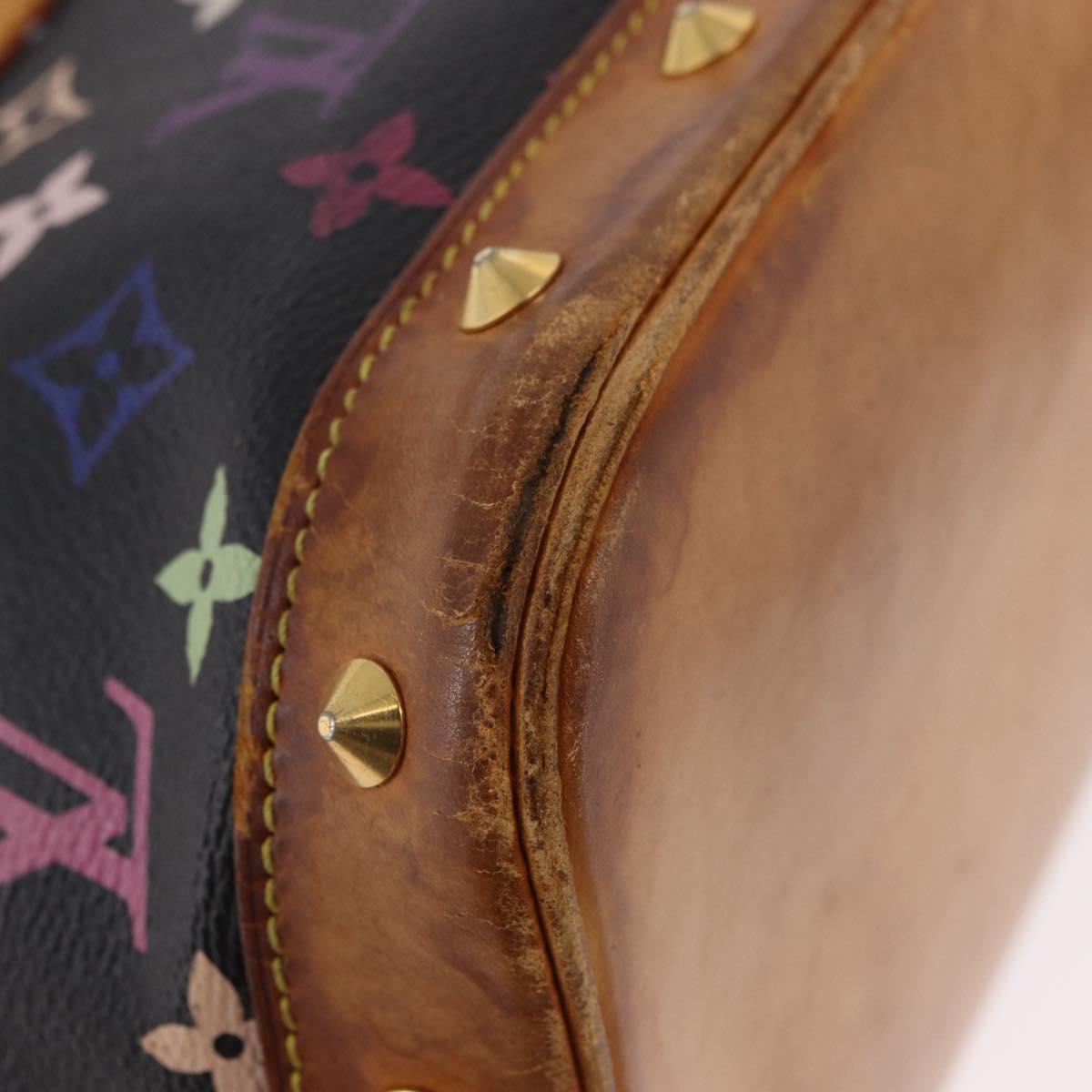 LOUIS VUITTON Monogram Multicolor Alma Hand Bag Black M92646 LV Auth 183852