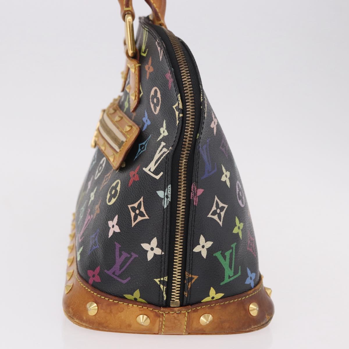 LOUIS VUITTON Monogram Multicolor Alma Hand Bag Black M92646 LV Auth 183852