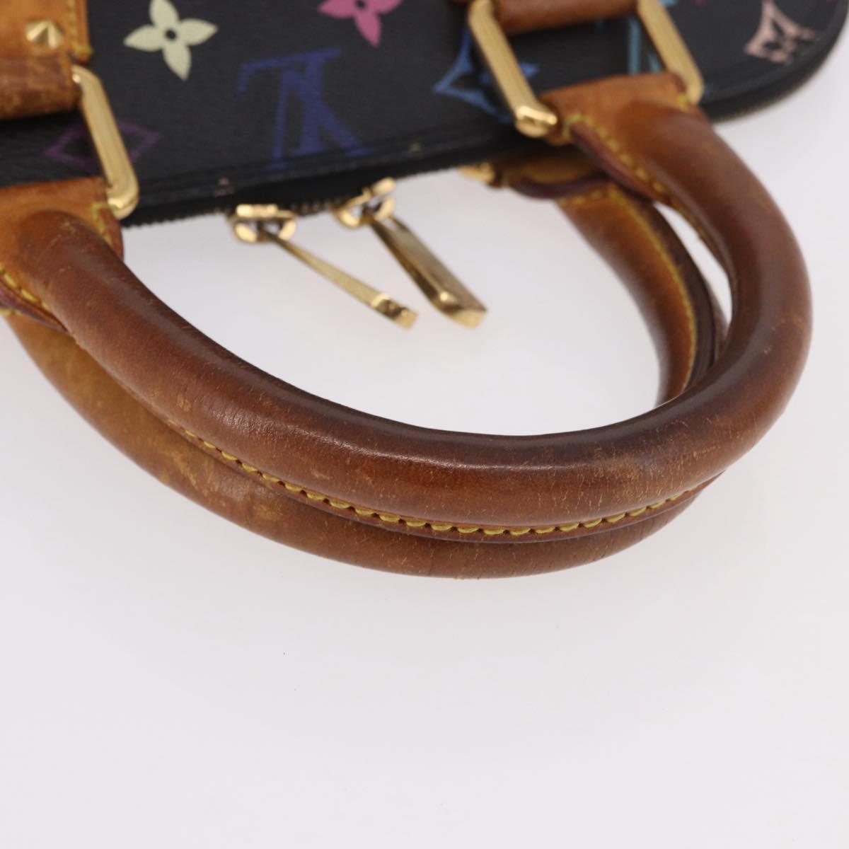 LOUIS VUITTON Monogram Multicolor Alma Hand Bag Black M92646 LV Auth 183852