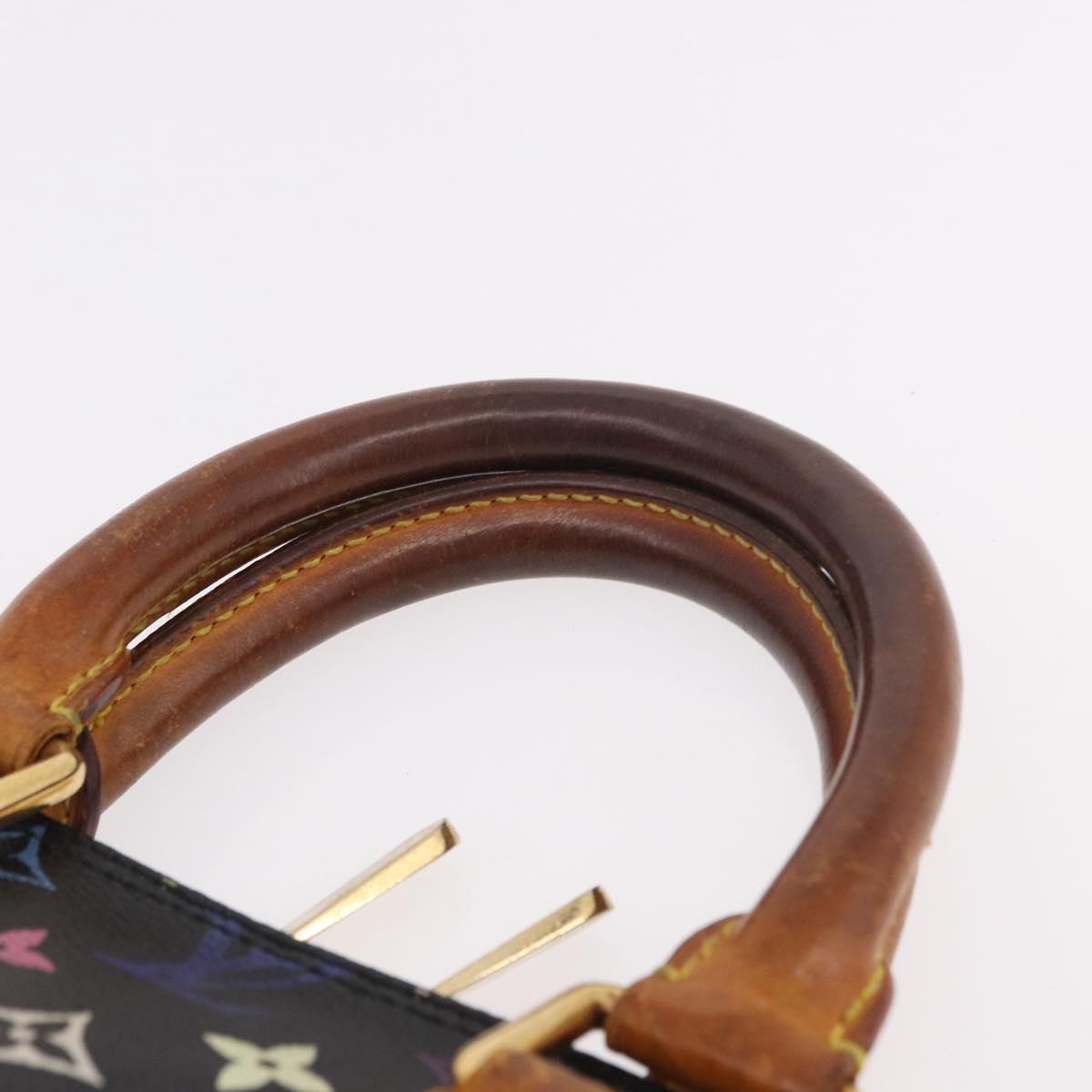 LOUIS VUITTON Monogram Multicolor Alma Hand Bag Black M92646 LV Auth 183852