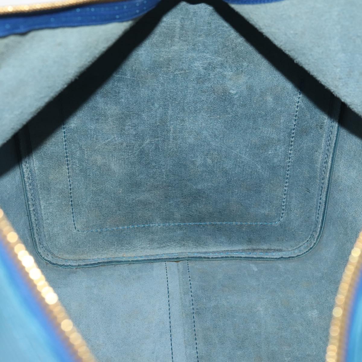 LOUIS VUITTON Epi Keepall 50 Boston Bag Blue M42965 LV Auth 183860A