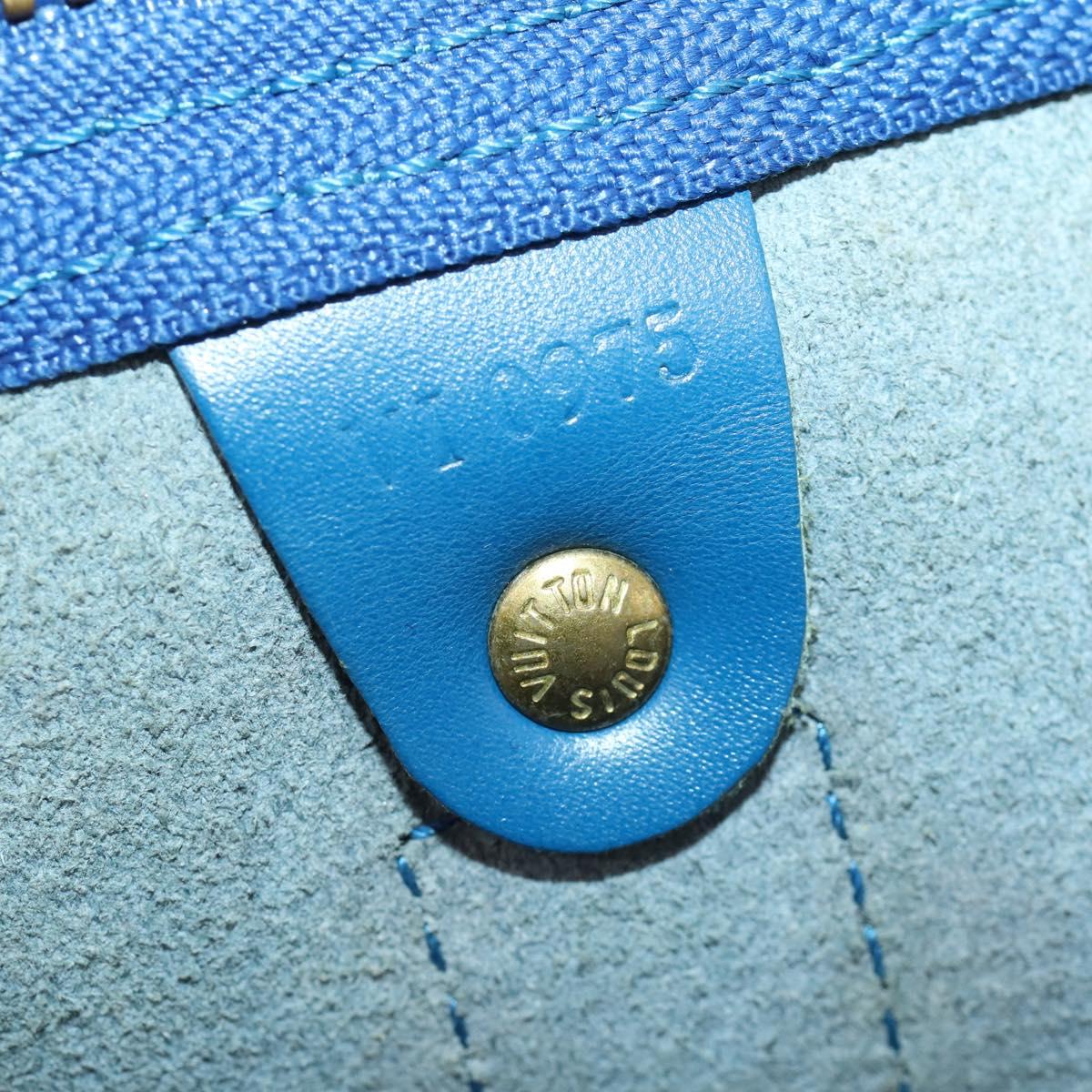 LOUIS VUITTON Epi Keepall 50 Boston Bag Blue M42965 LV Auth 183860A