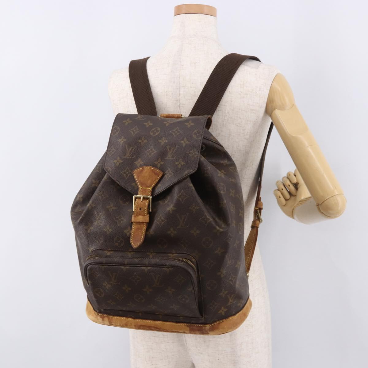 LOUIS VUITTON Monogram Montsouris GM Backpack M51135 LV Auth 183866