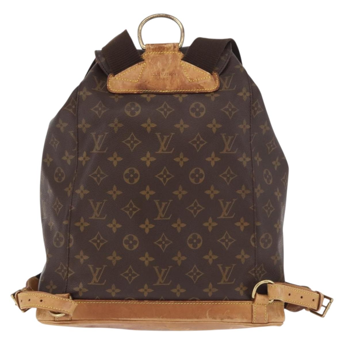 LOUIS VUITTON Monogram Montsouris GM Backpack M51135 LV Auth 183866