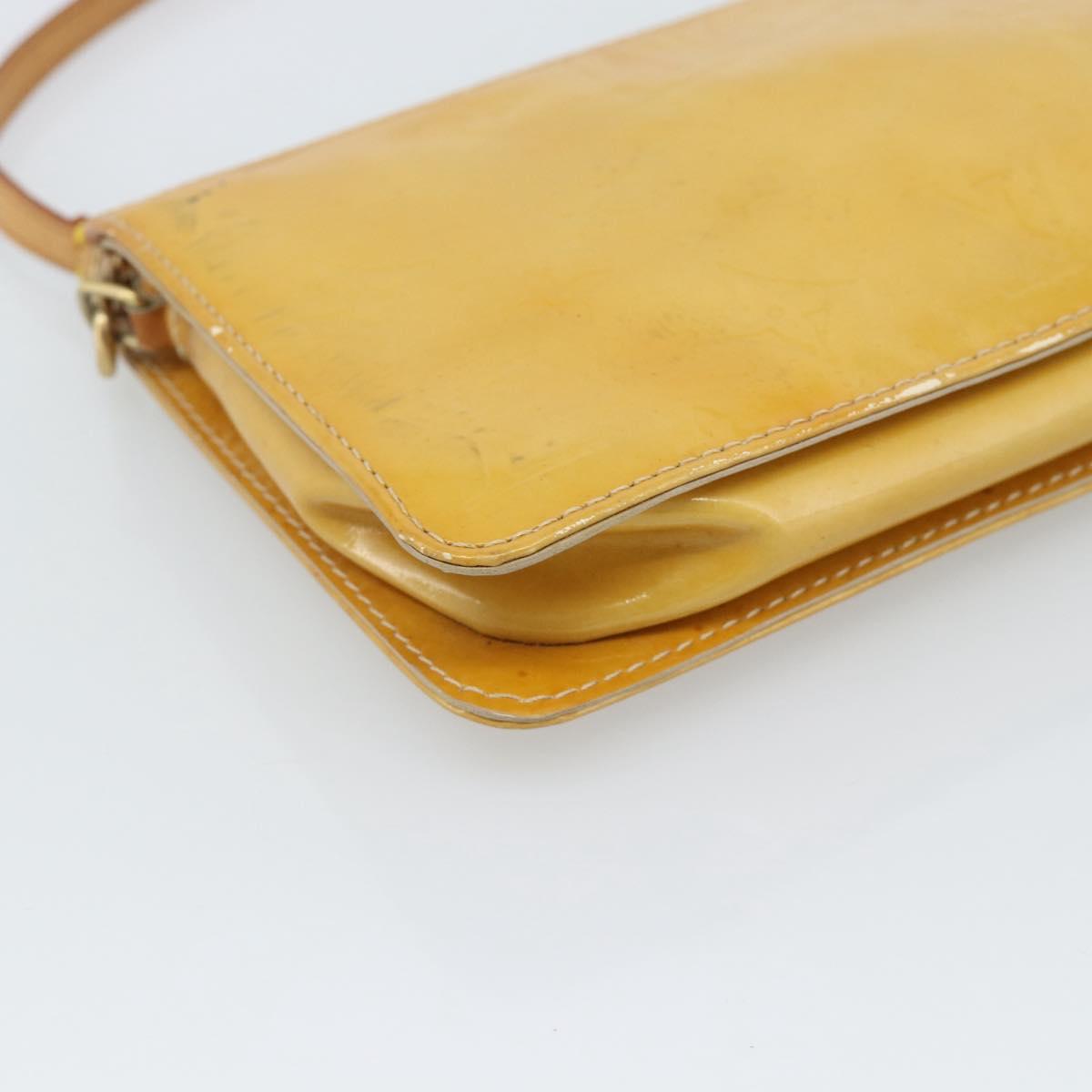 LOUIS VUITTON Monogram Vernis Lexington Pouch Beige M91010 LV Auth 183875