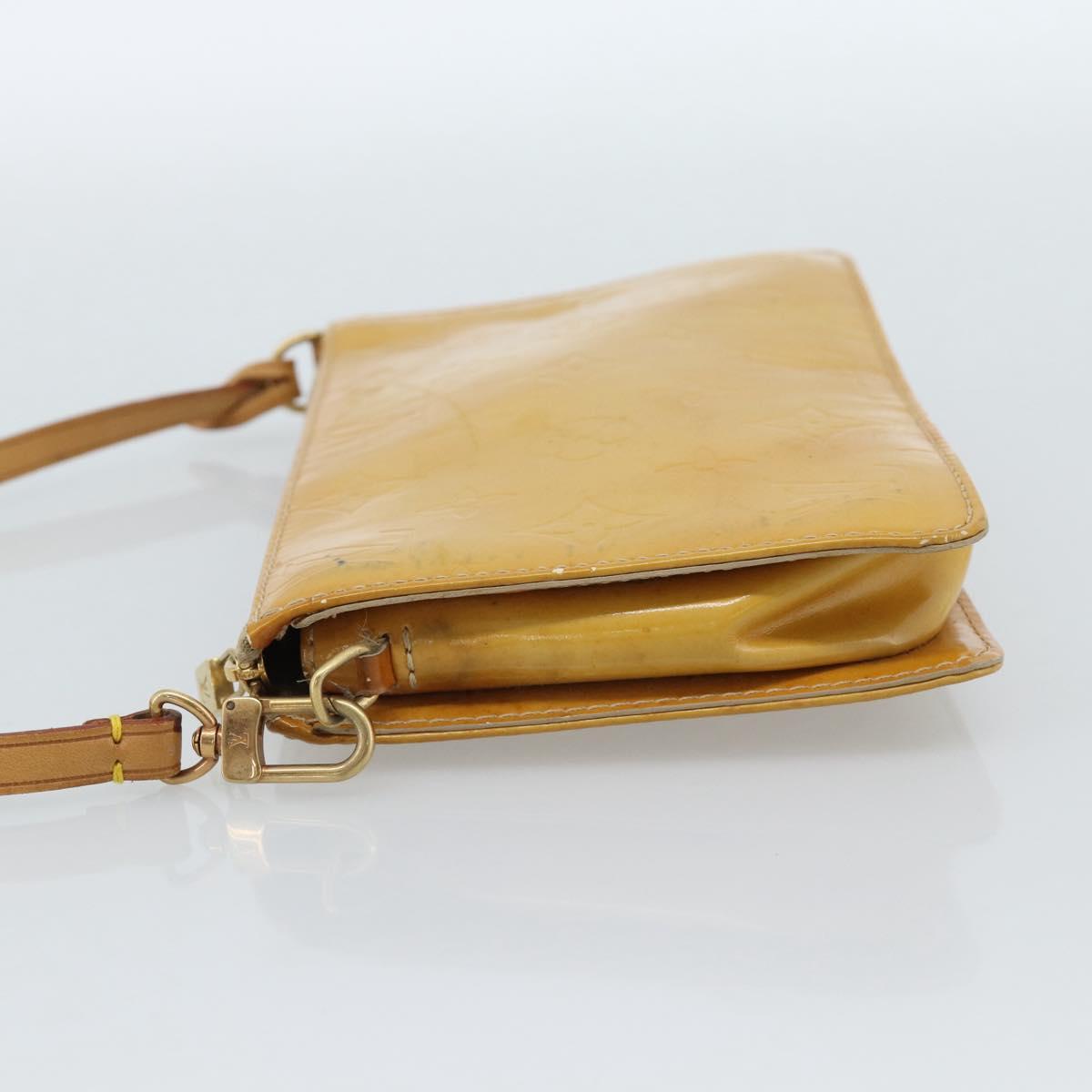 LOUIS VUITTON Monogram Vernis Lexington Pouch Beige M91010 LV Auth 183875