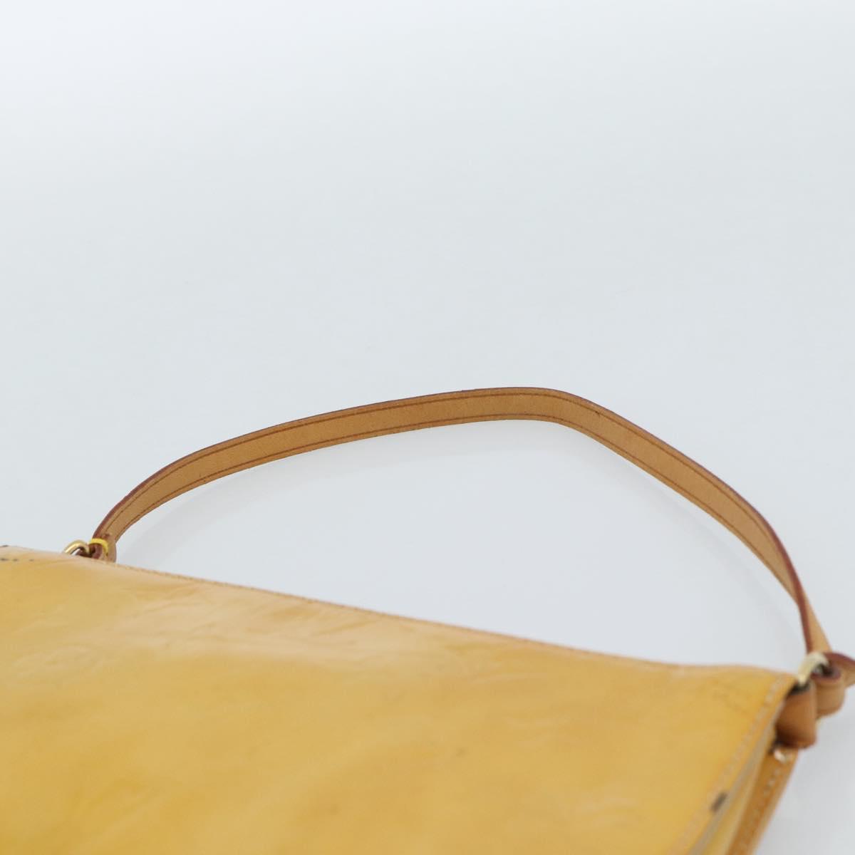 LOUIS VUITTON Monogram Vernis Lexington Pouch Beige M91010 LV Auth 183875