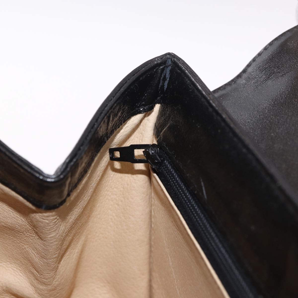 MCM Logogram Vicetos Hand Bag PVC 2way Black Gold Auth 183880A