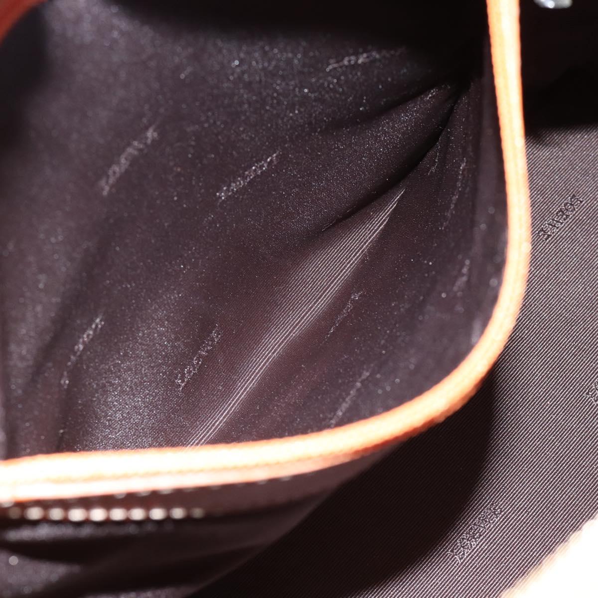 LOEWE Sender Hand Bag Leather Orange Gold Auth 183945V